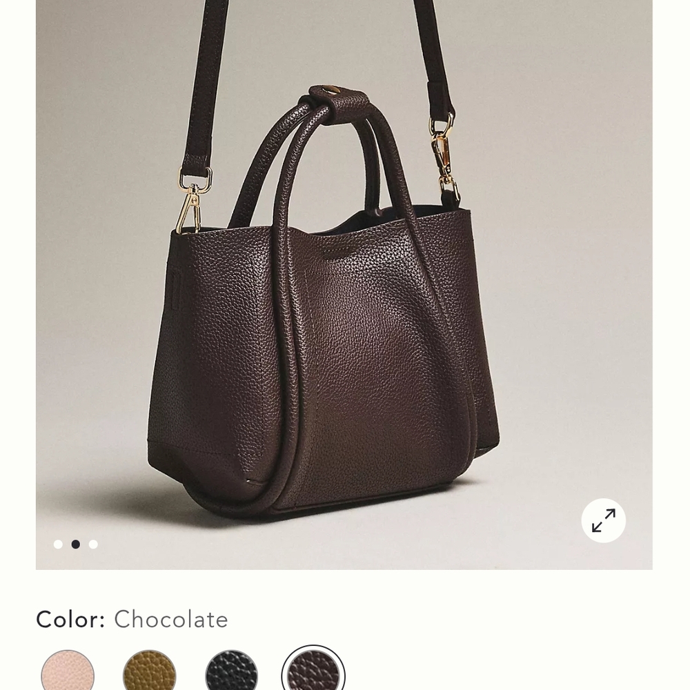 Anthropologie Mini Pebbled Leather Crossbody - Picture 2 of 6